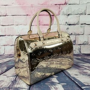 Michael Kors Kara LG Duffle Satchel Gold